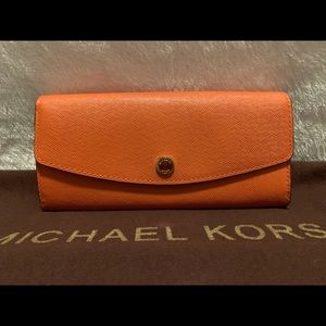 Orange Michael Kors Wallet